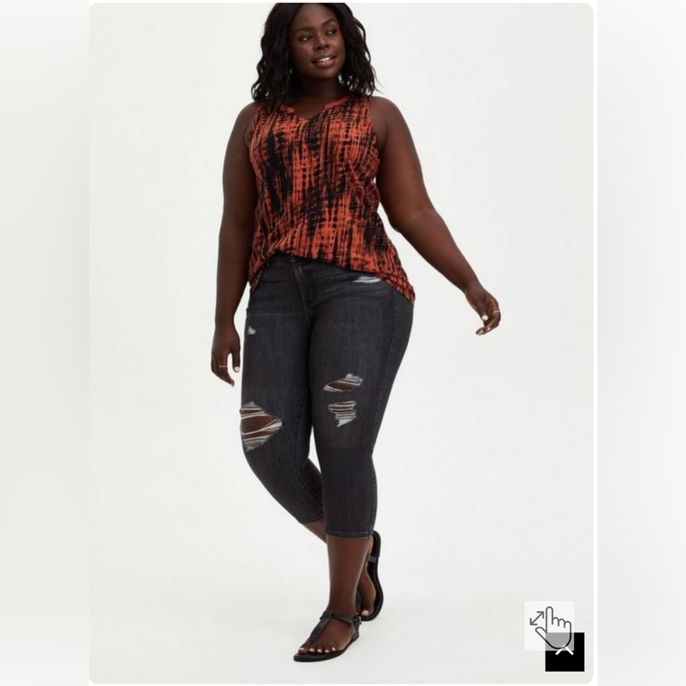 Torrid Heritage Slub Split Neck Tank